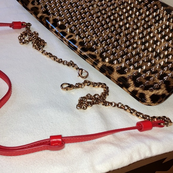 Christian Louboutin Loubiposh Animal print Crossbody Clutch - Picture 16 of 17